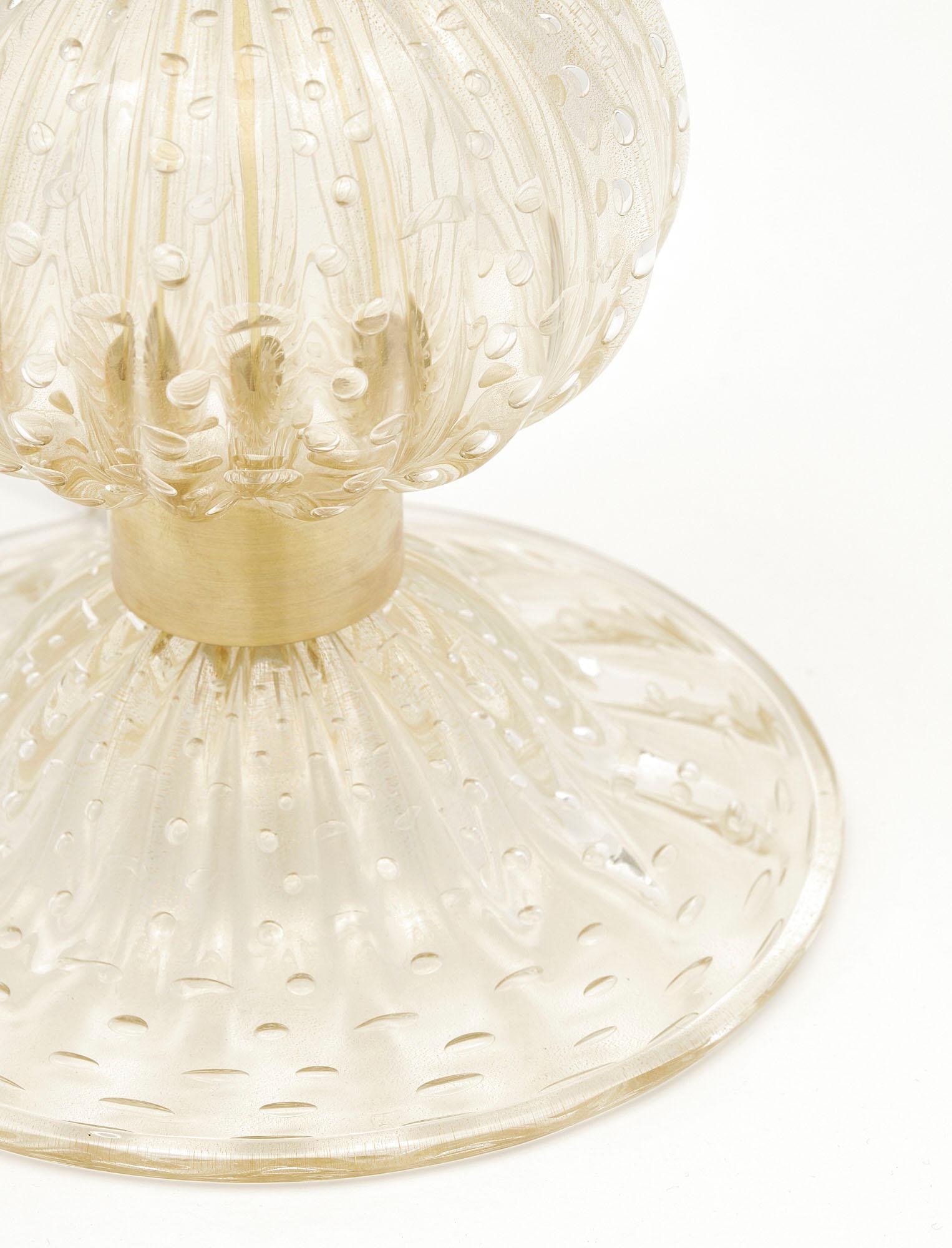 Contemporary Single Murano Pulegoso Glass Lamps For Sale