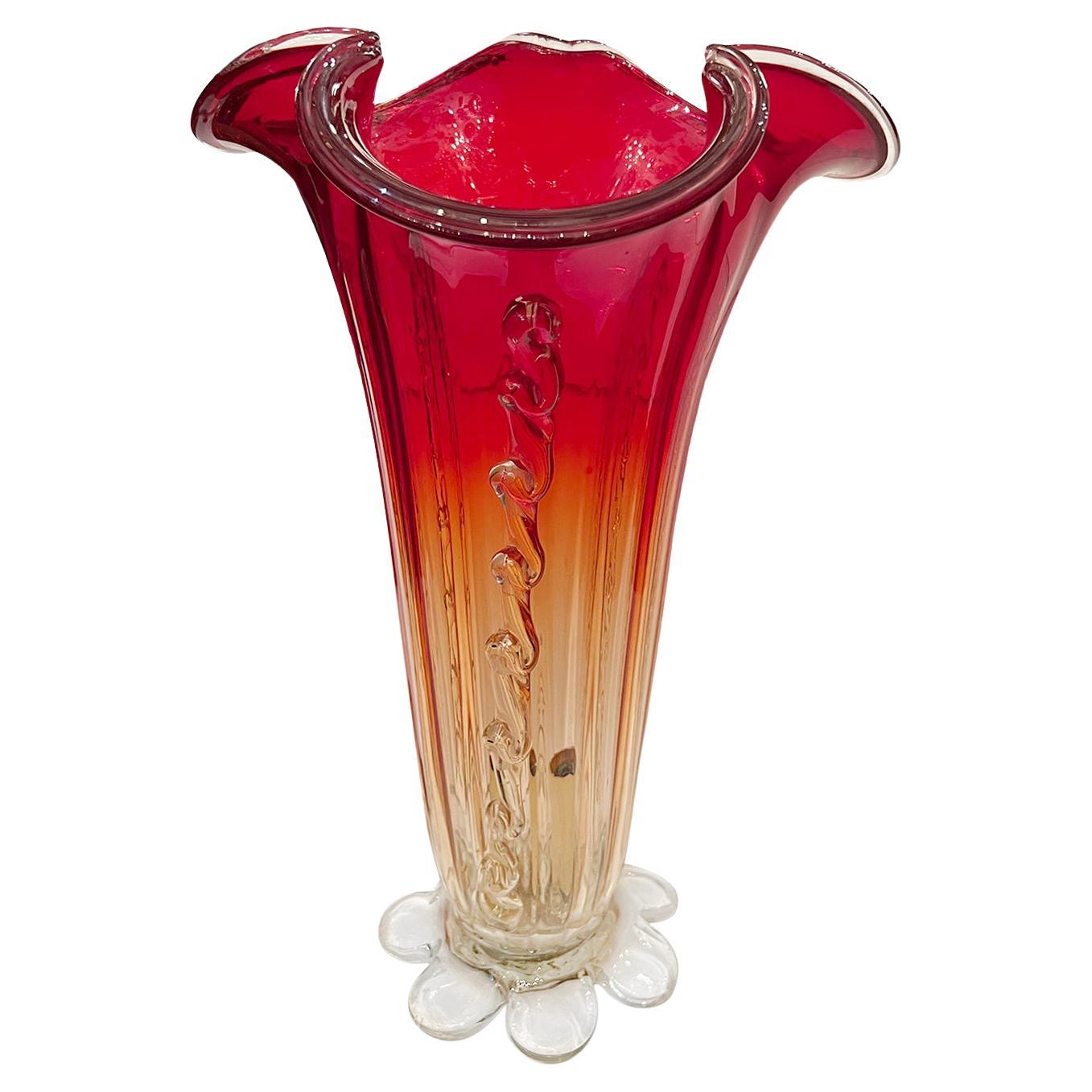 Single Murano Table Lamp For Sale