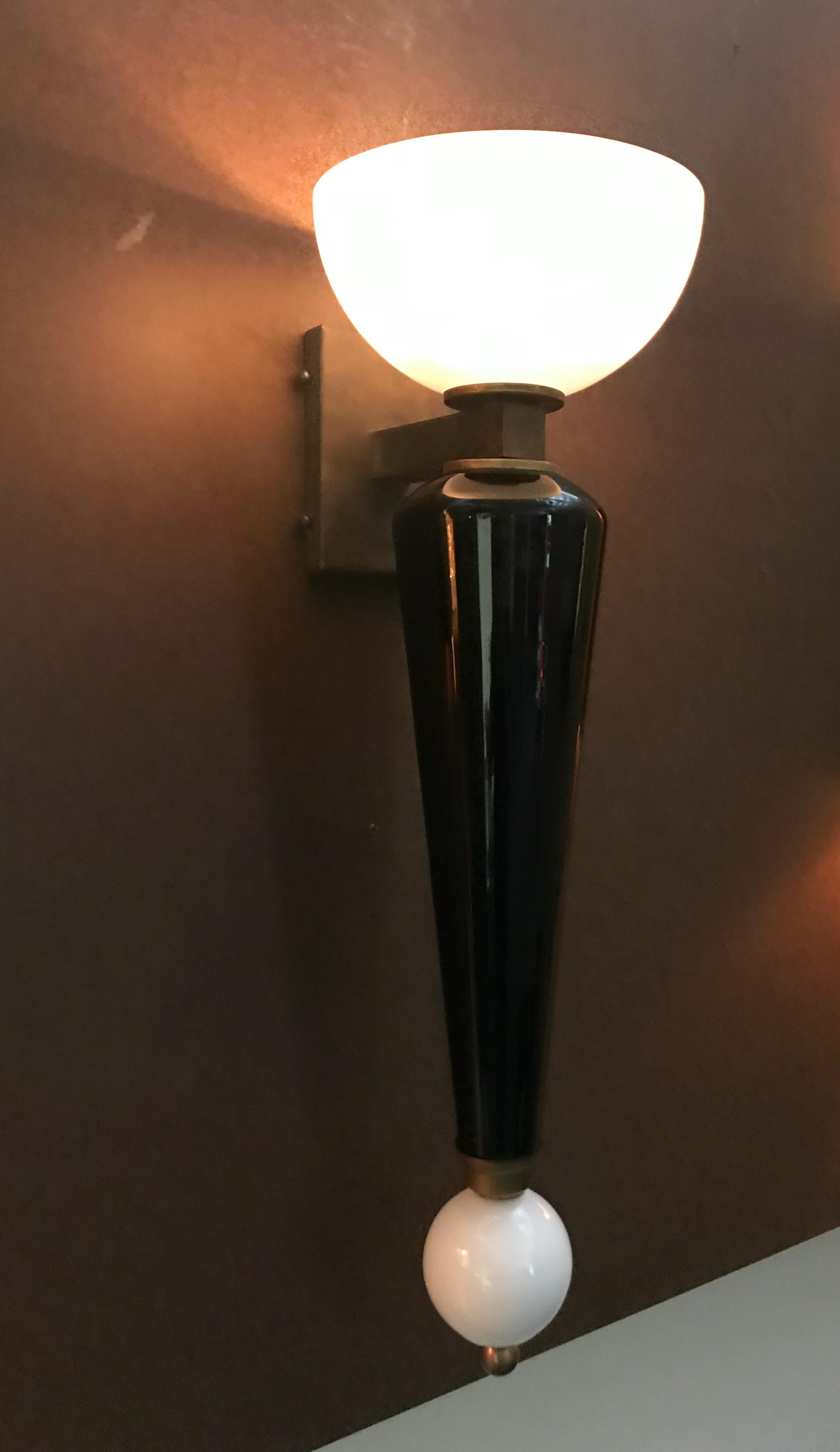 20ième siècle Applique simple Murano Torchere en vente