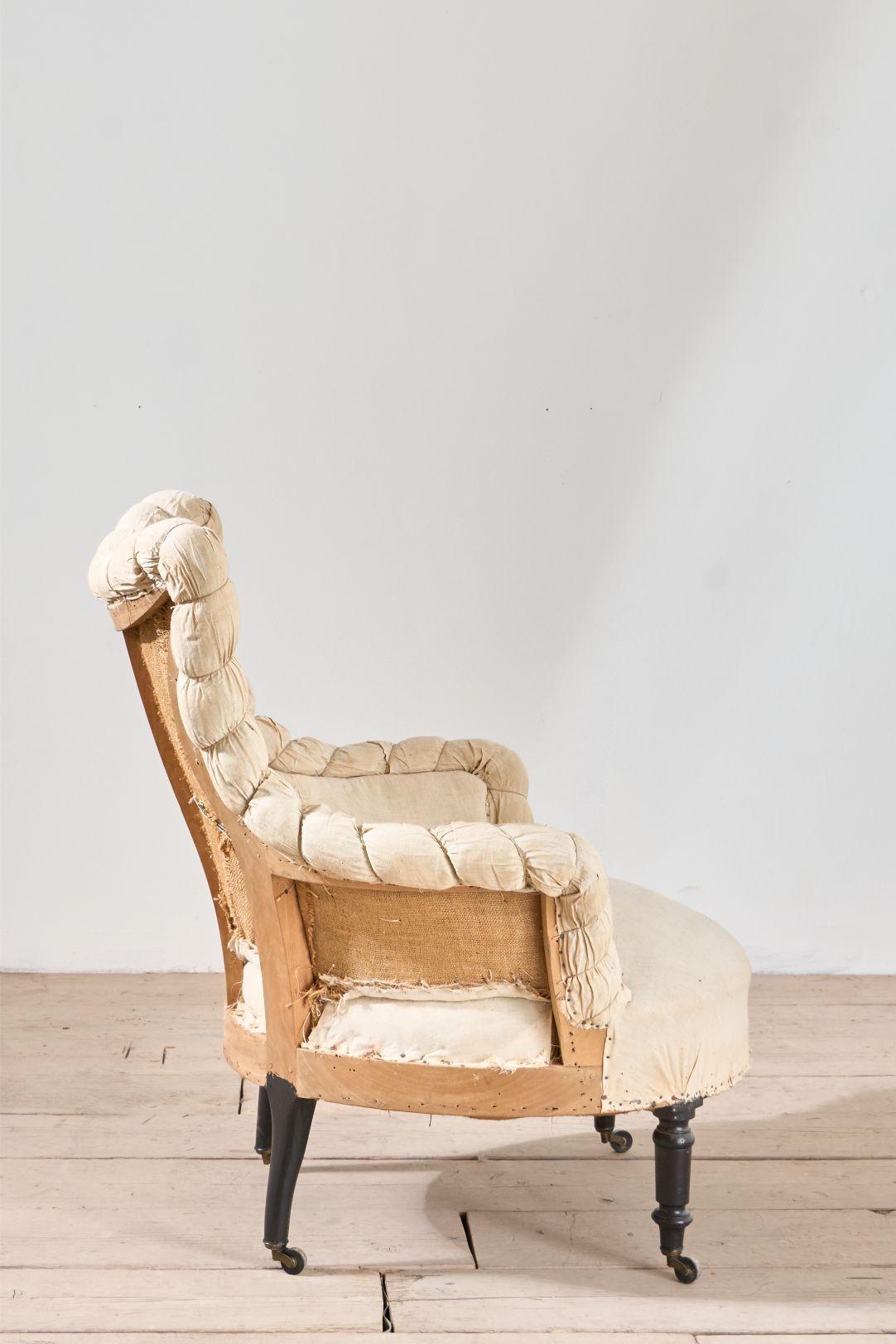 Sillón individual Napoleón III piecurst siglo XIX en venta