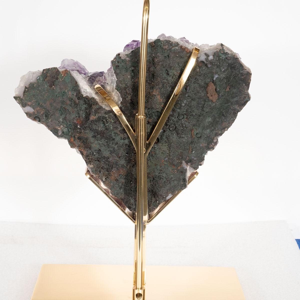 Single Natural Amethyst Fragment Table Lamp For Sale 3
