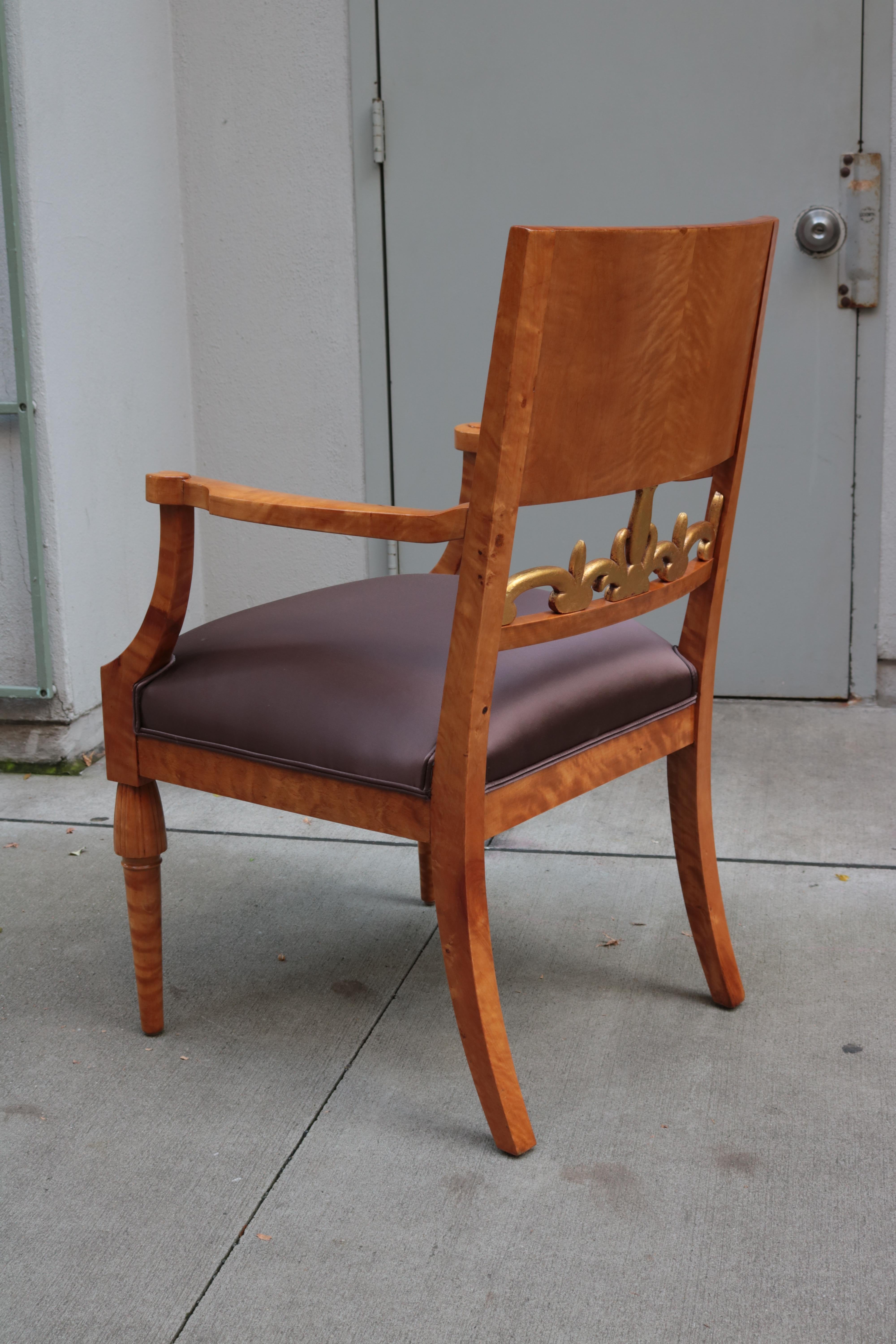 Single Neoclassical Armchair For Sale 6