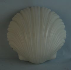 Single Opaline Glass Nautical Shell Shaped Wall Sconce