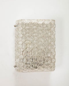 Single, Orrefors Bubbled Crystal Sconce