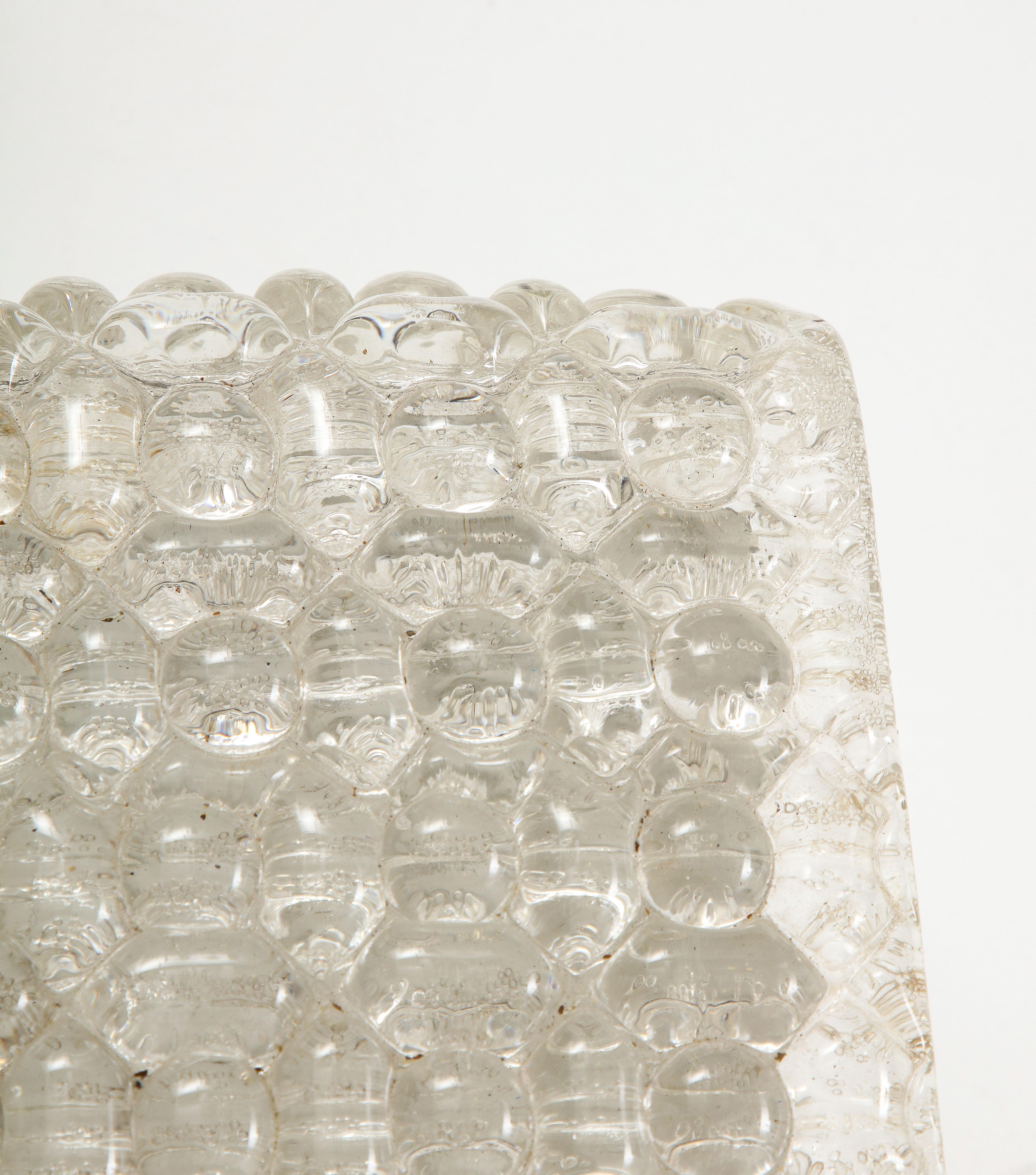 Single, Orrefors Bubbled Crystal Sconce For Sale 2