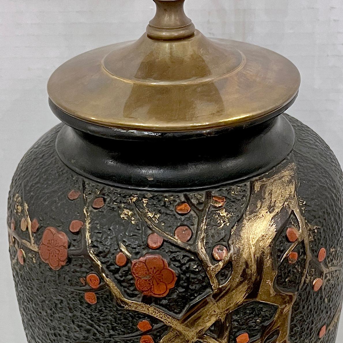 Chinese Single Painted Porcelain Lamp For Sale