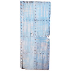 Single Panel Moroccan Wooden Door, Light Blue 23MO16