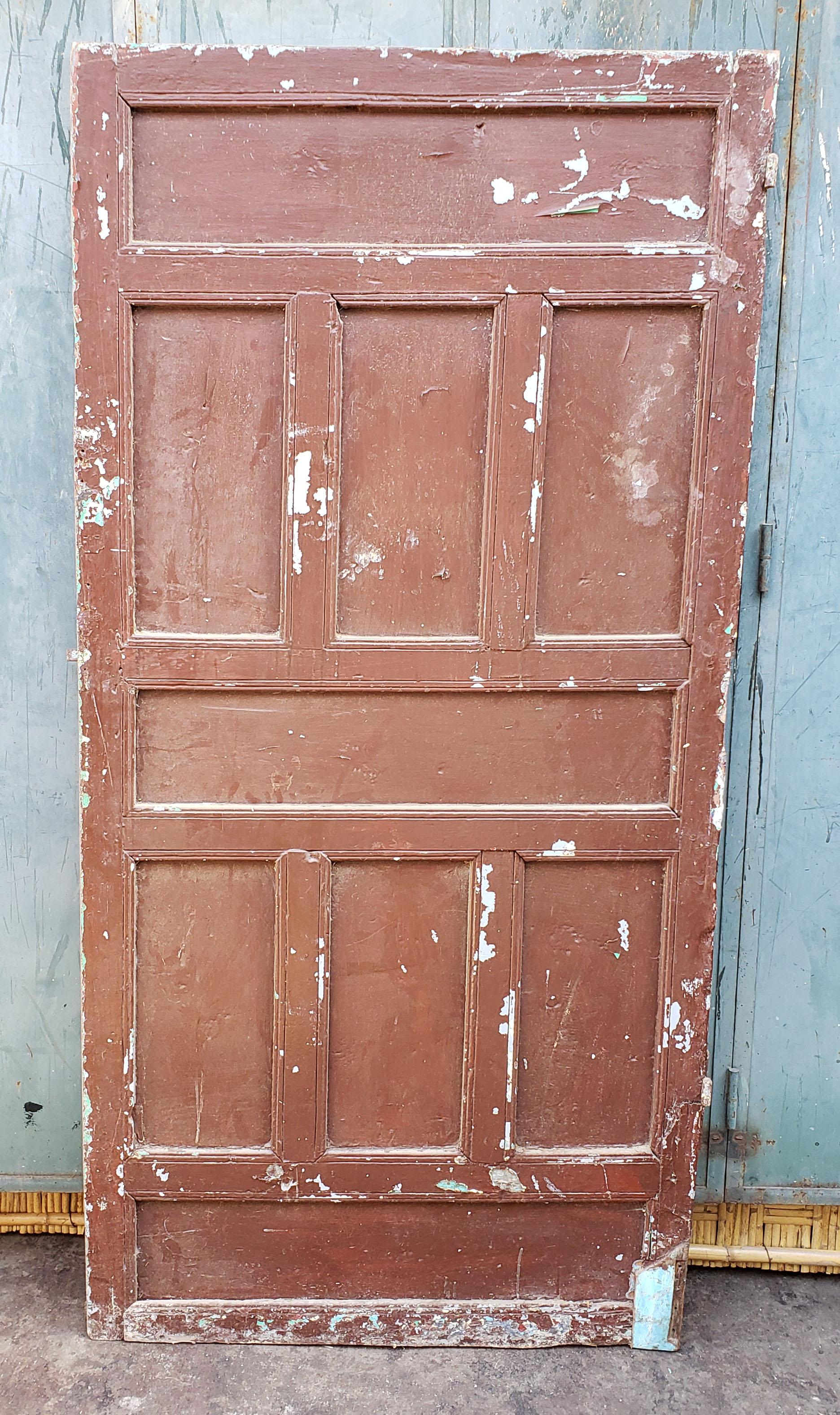 Single Panel Moroccan Wooden Door, Old 23MO15 For Sale 3