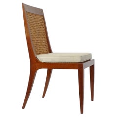 Single Paolo Buffa Canework and Wood Chair, Italy 1950s