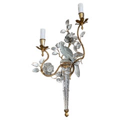 Vintage Single Parrot Wall Sconce by Maison Baguès, Paris, circa 1930s