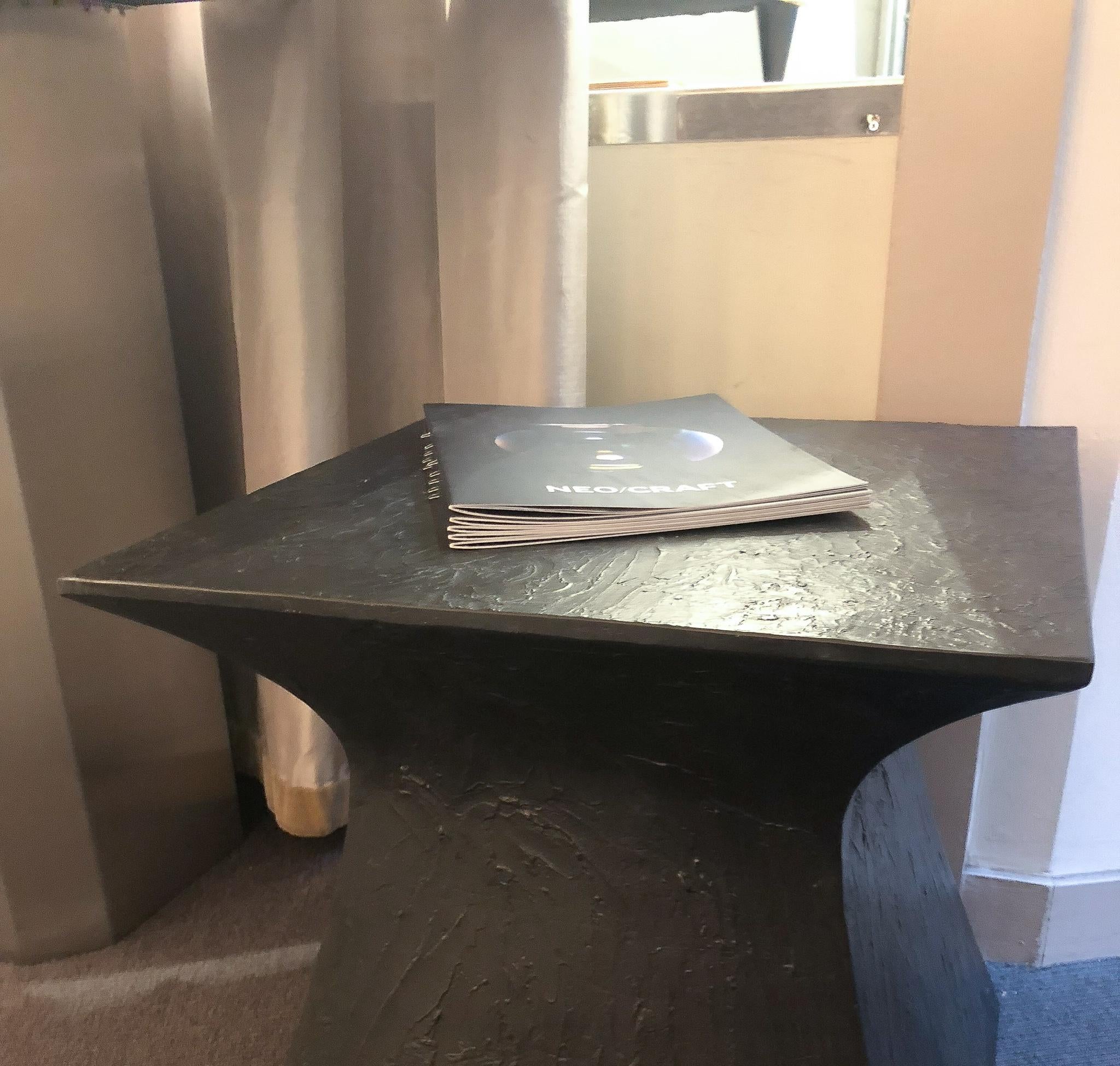 Single Patinated Steel Side Table, France, 2017 In Good Condition For Sale In New York, NY