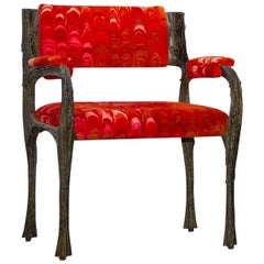 Single Paul Evans Sculpted Bronze Armchair, Late 1960s