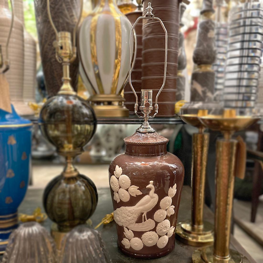 Single Peacock Lamp For Sale 1