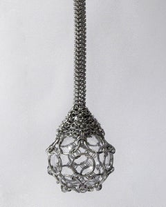 Single Pendant Chainmail Droplet Chandelier by Panorammma