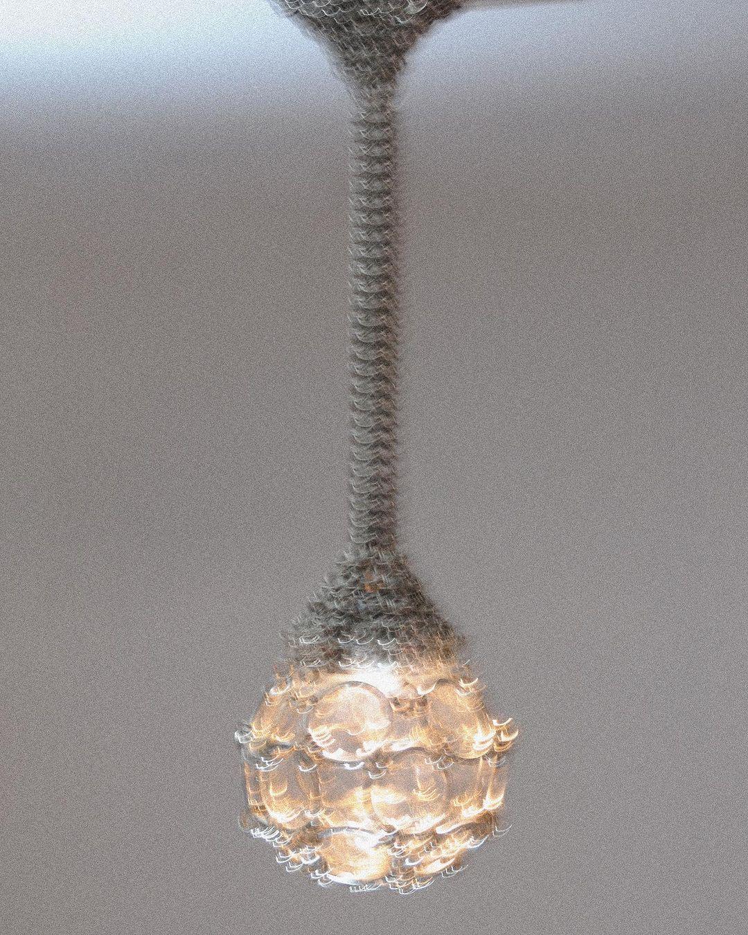 Single Pendant Chainmail Droplet Chandelier by Panorammma In New Condition For Sale In Geneve, CH