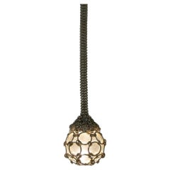 Single-Pendant Chainmail Droplet Sculptural Chandelier 120 cm
