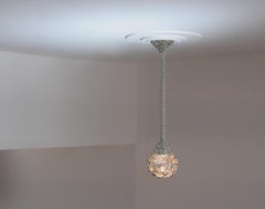 Single-Pendant Chainmail Droplet Sculptural Chandelier 80 cm