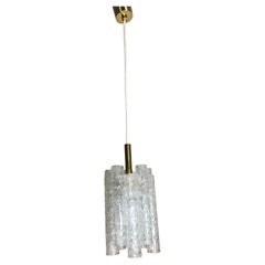 Single Petite Doria Glass Tube Kitchen Island Dinning Table Pendant Lights 1960s