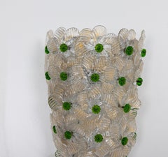 Einzelne Petite Murano Glas Wandleuchte von Barovier & Toso, Italien, 1970er Jahre