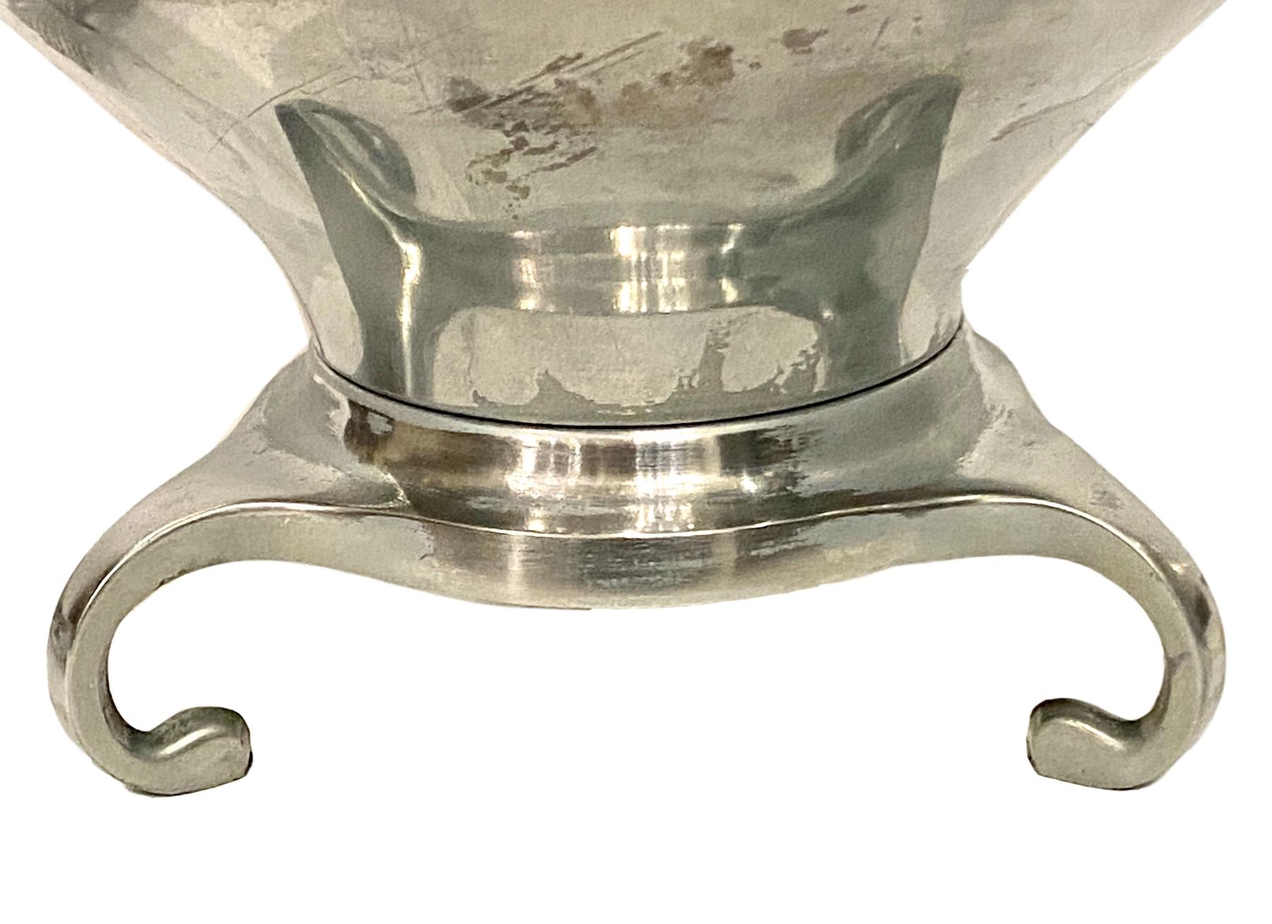 Mid-20th Century Single Pewter Table Lamp