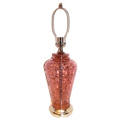 Single Pink Glass Table Lamp