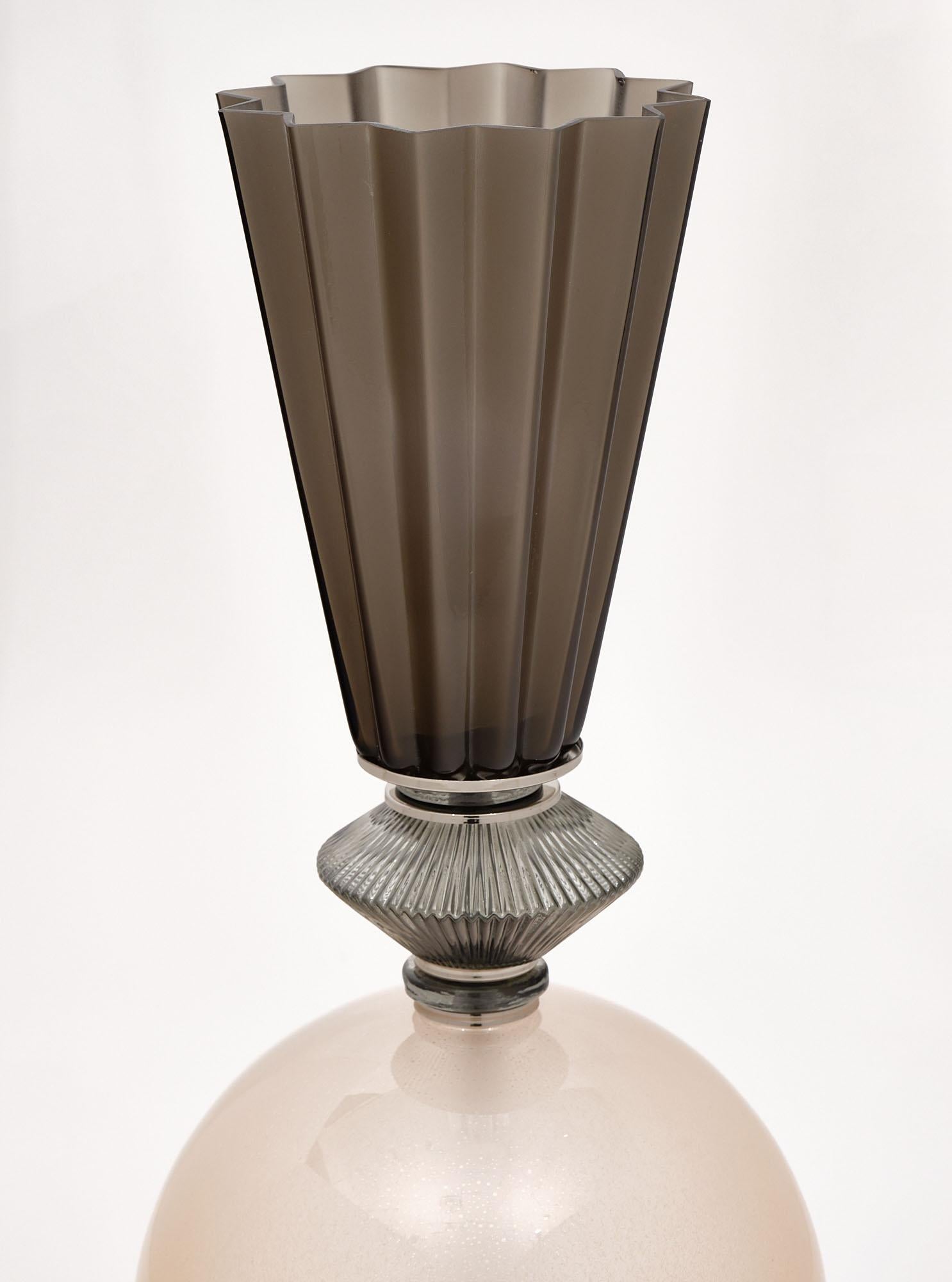 Contemporary Single Pink Murano Glass Lamp