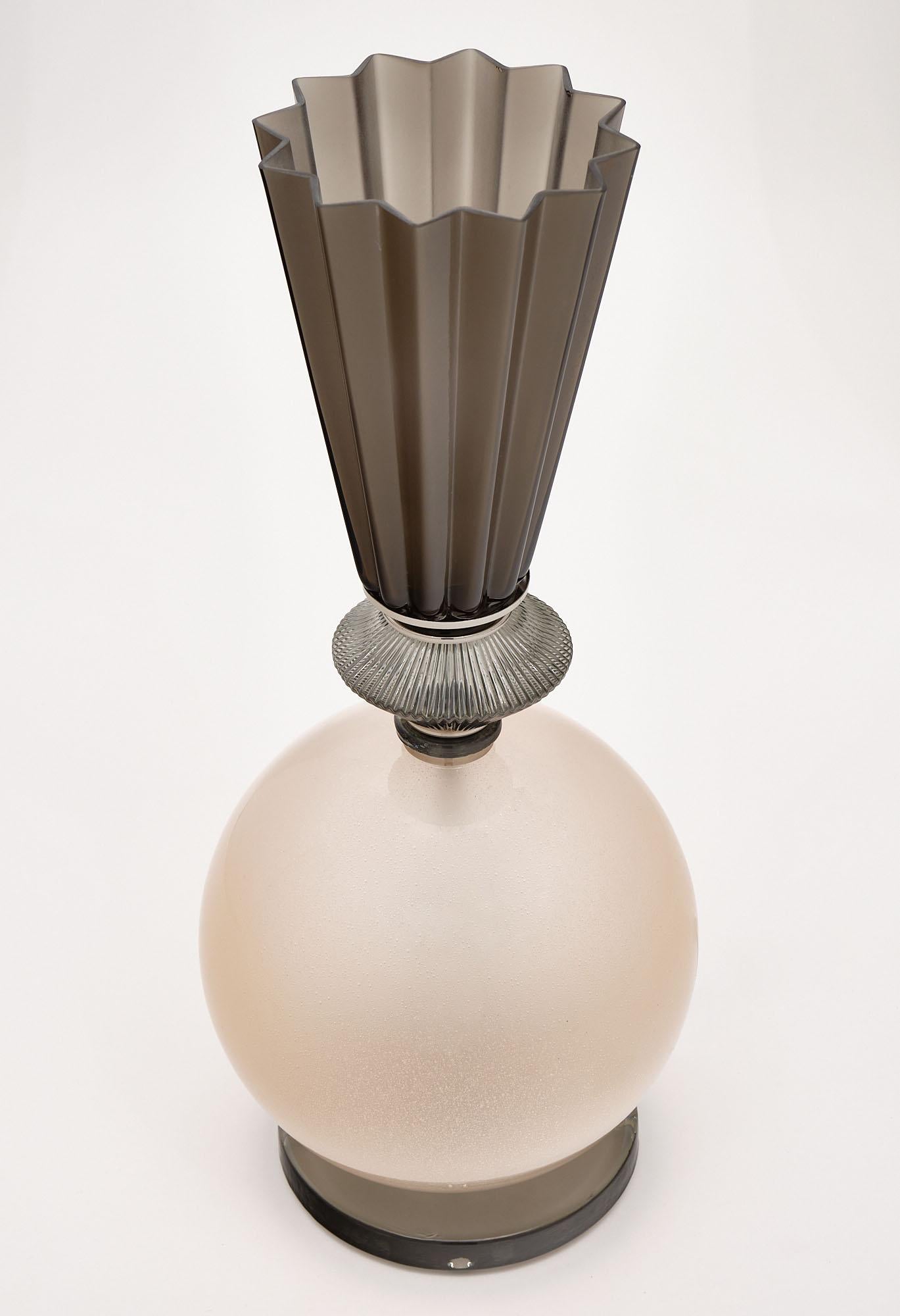 Single Pink Murano Glass Lamp 1