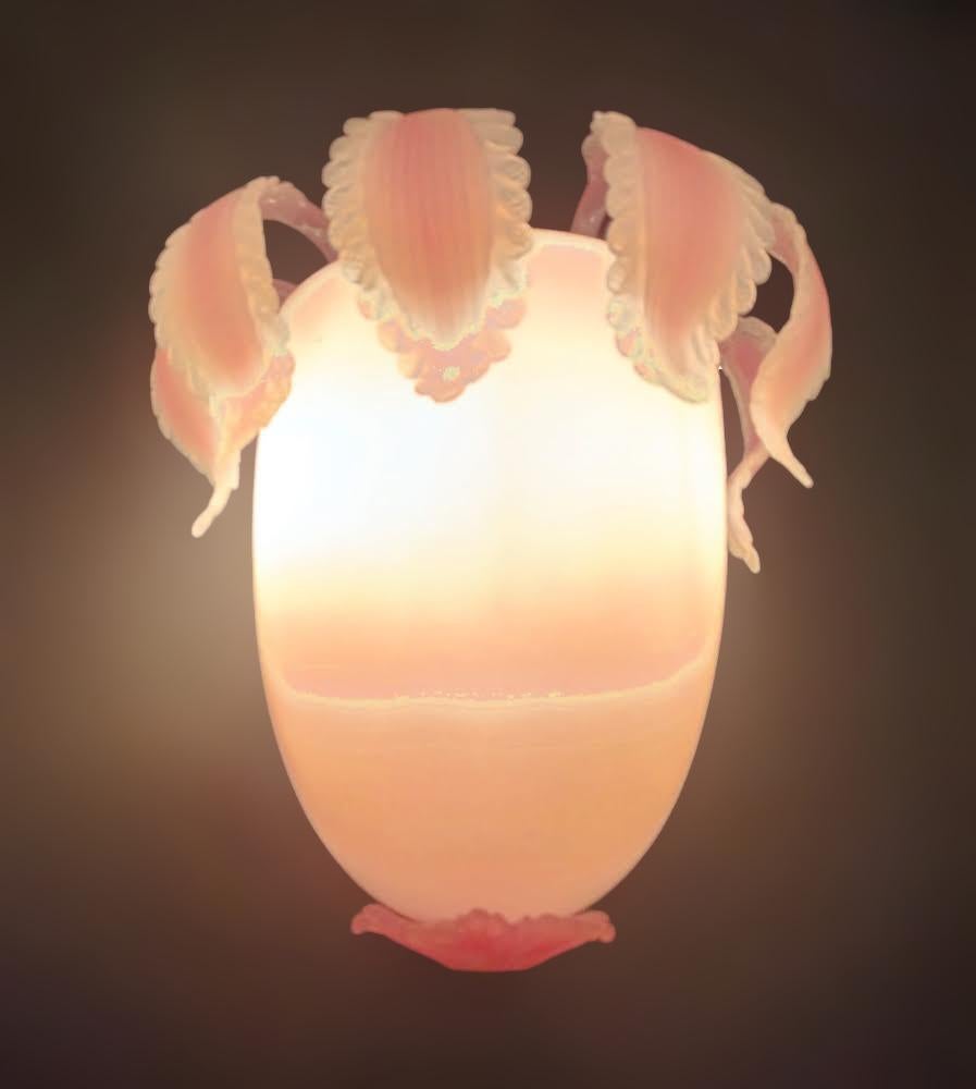 20th Century Single Pink Murano Sconce  For Sale