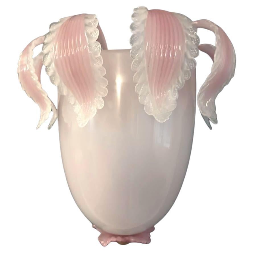 Single Pink Murano Sconce  For Sale
