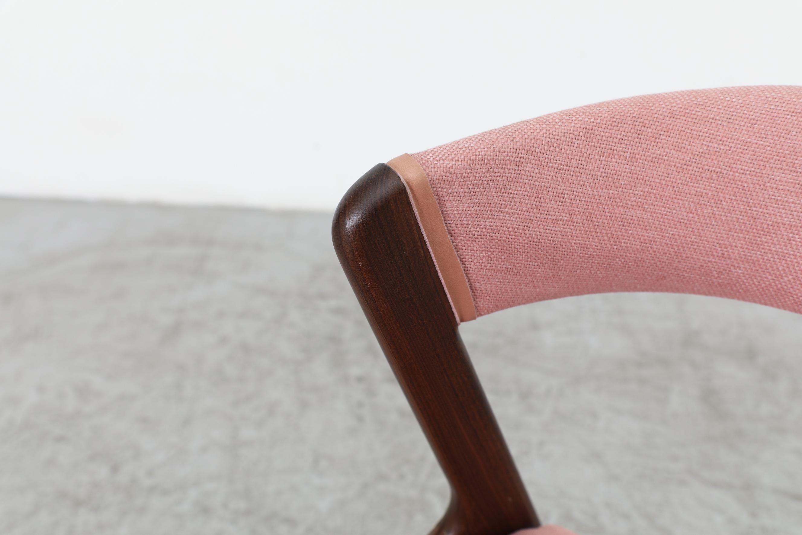 Mid-Century Modern Single Pink Upholstered Kai Kristiansen Chair