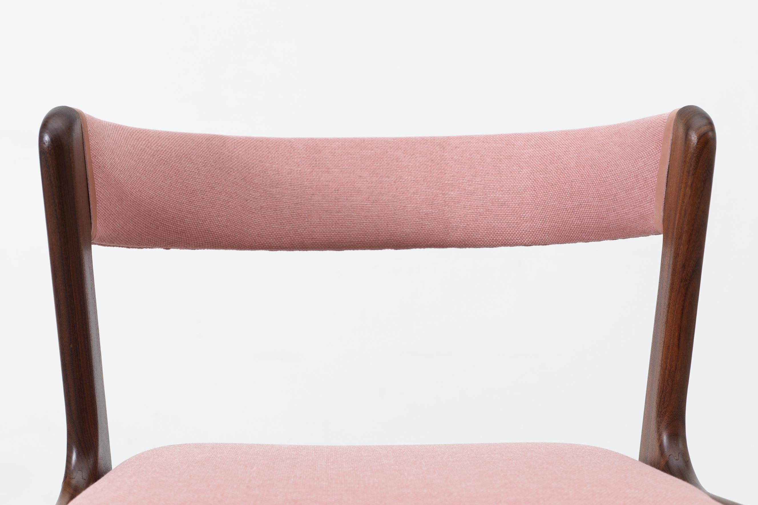 Upholstery Single Pink Upholstered Kai Kristiansen Chair