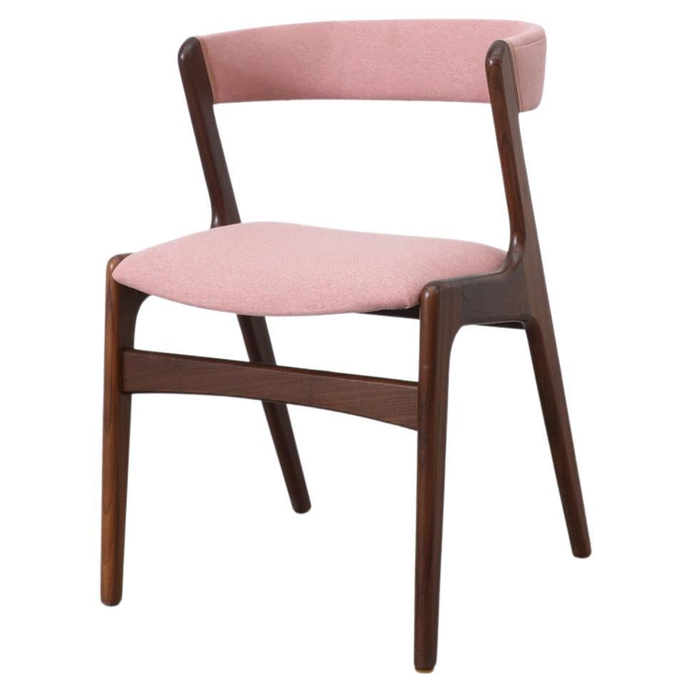 Single Pink Upholstered Kai Kristiansen Chair