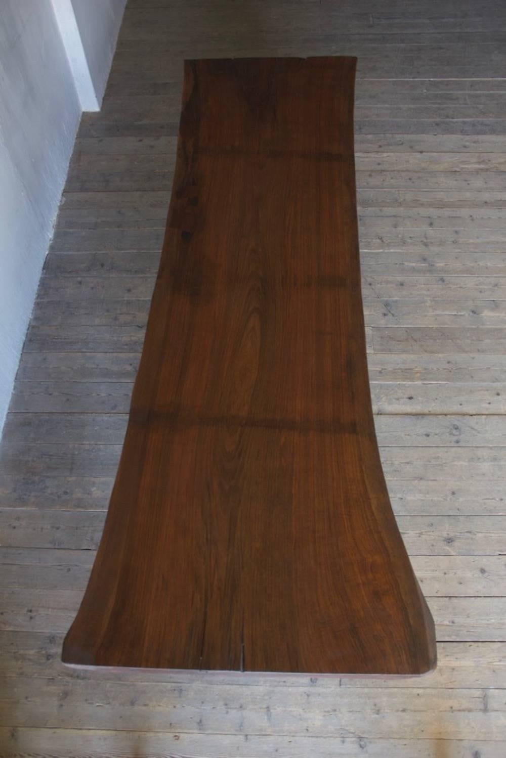 Contemporary Single Plank English Walnut Table