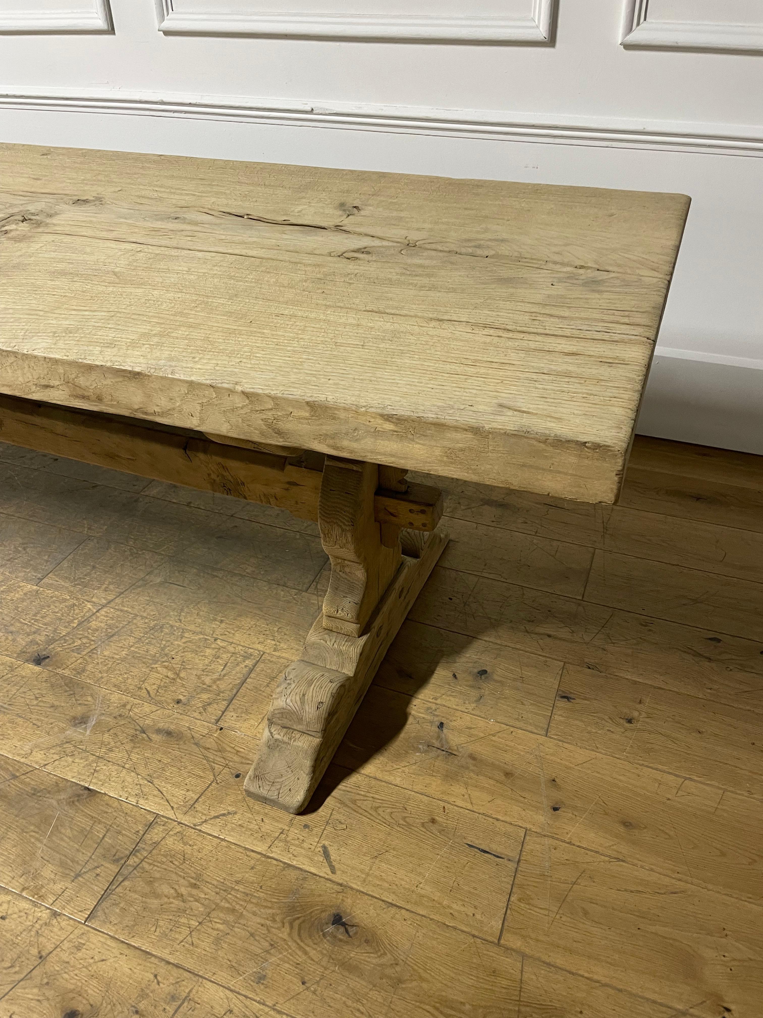 Single planked oak Farmhouse table / refectory table 2.5 meters 5