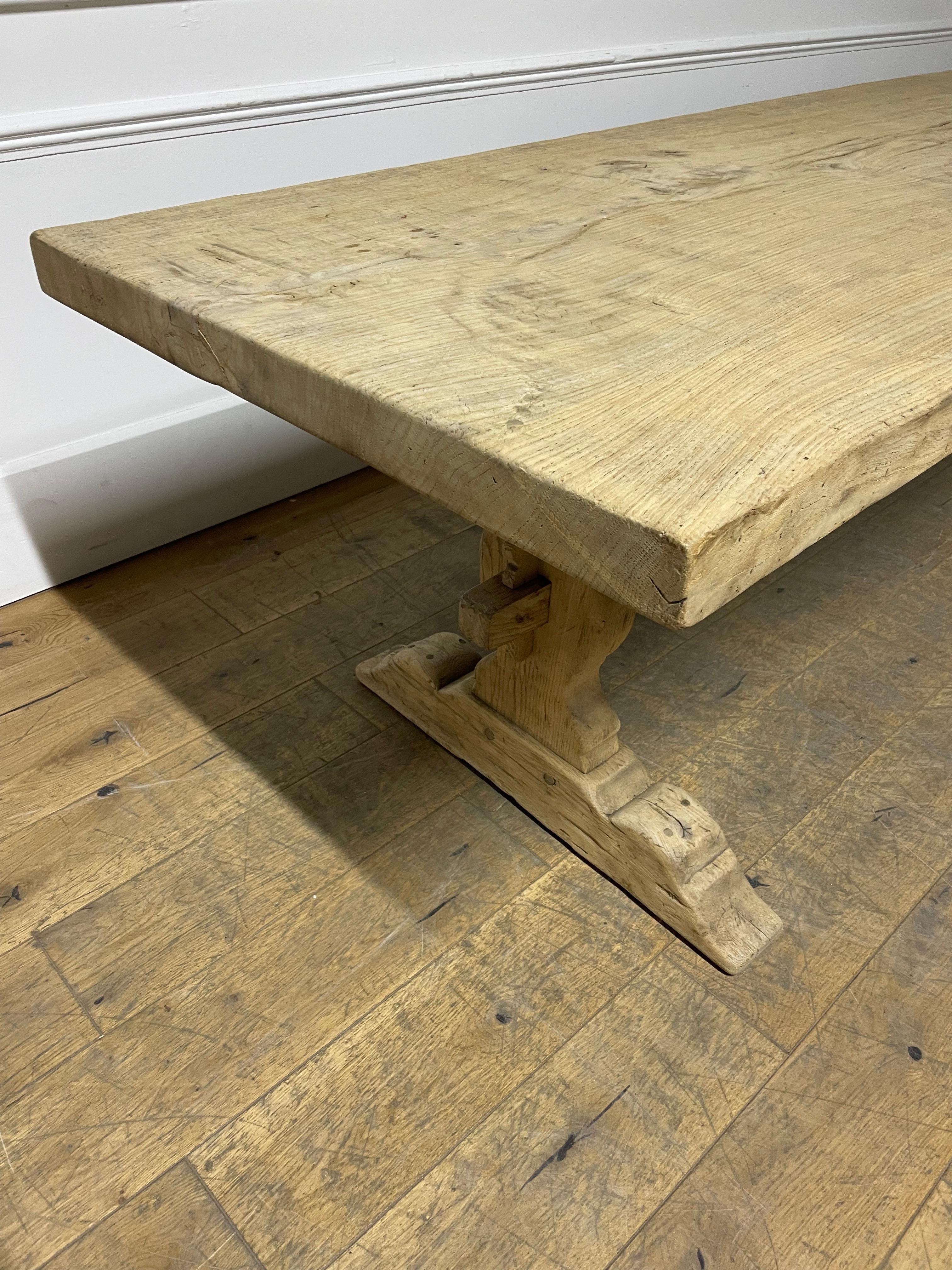 Single planked oak Farmhouse table / refectory table 2.5 meters 6