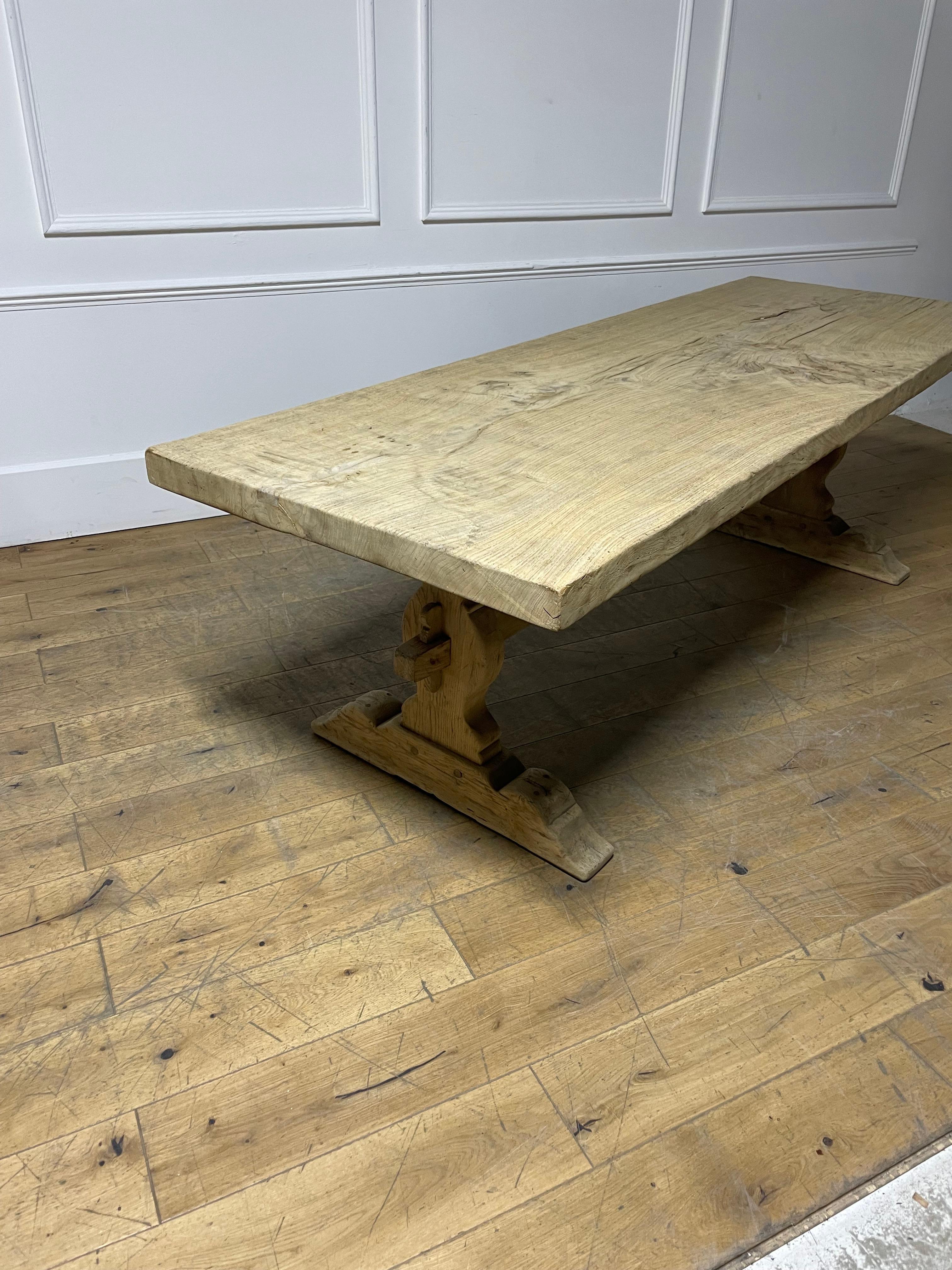 Single planked oak Farmhouse table / refectory table 2.5 meters 7
