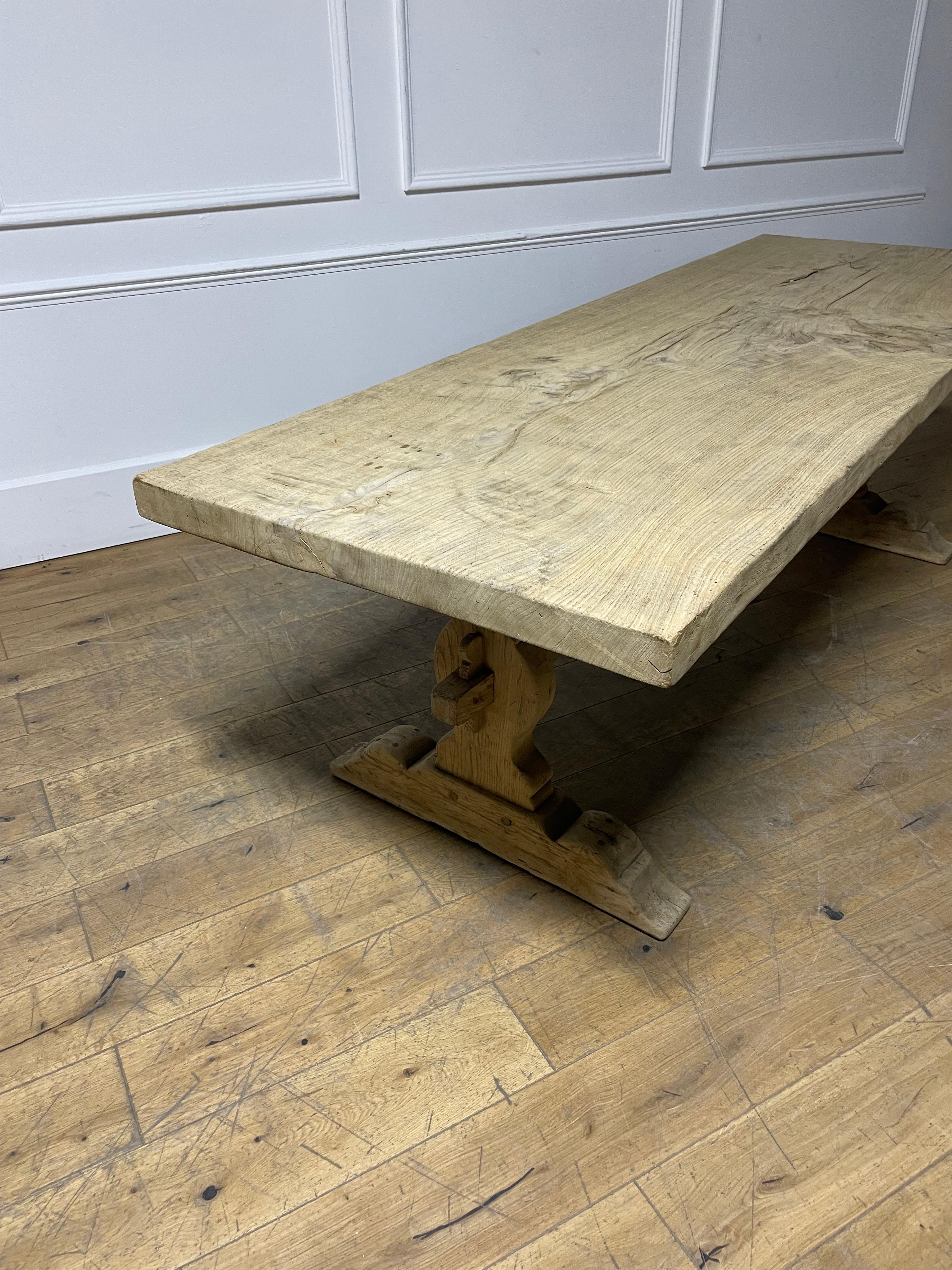 Single planked oak Farmhouse table / refectory table 2.5 meters 8