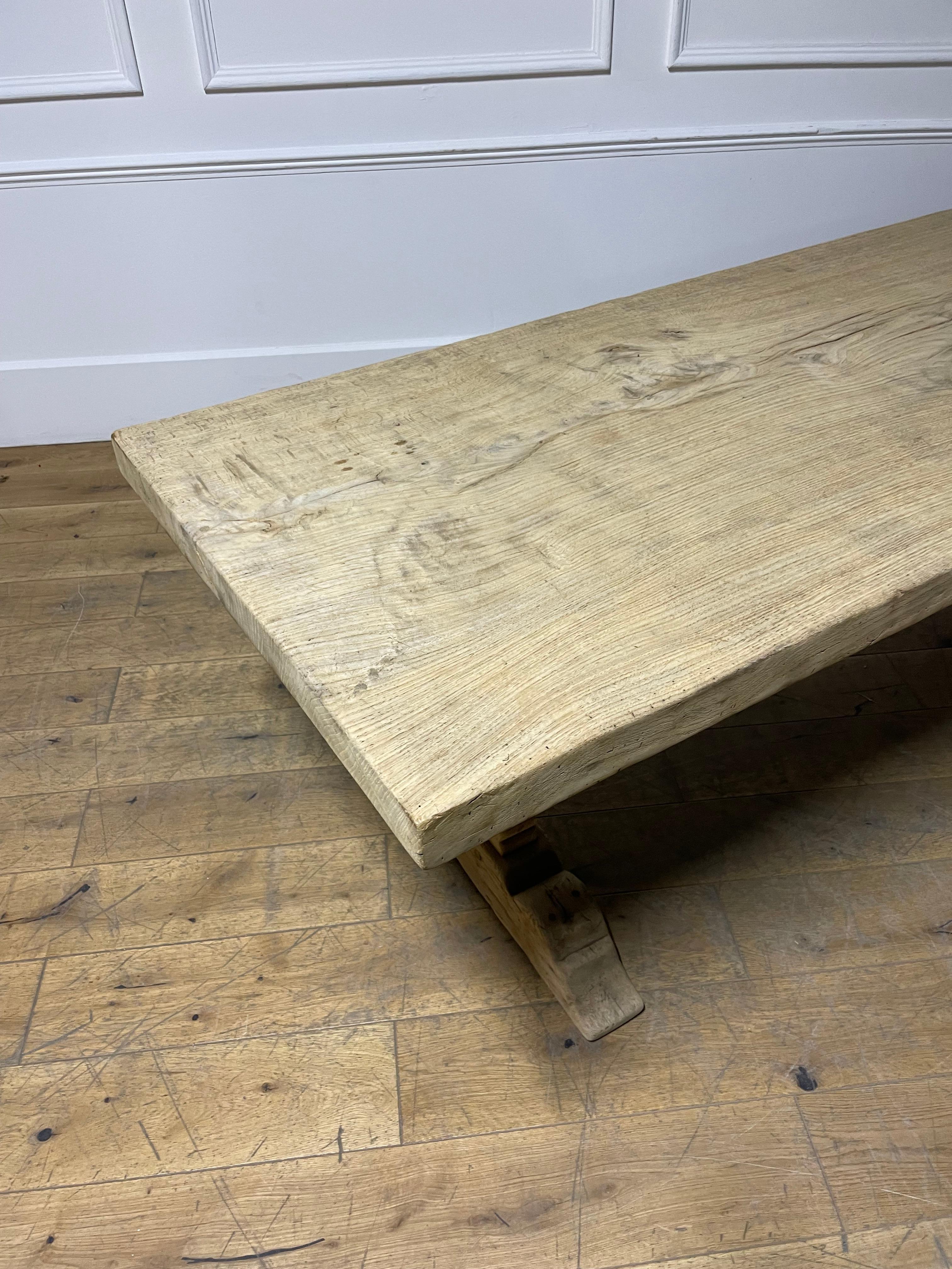 Single planked oak Farmhouse table / refectory table 2.5 meters 10