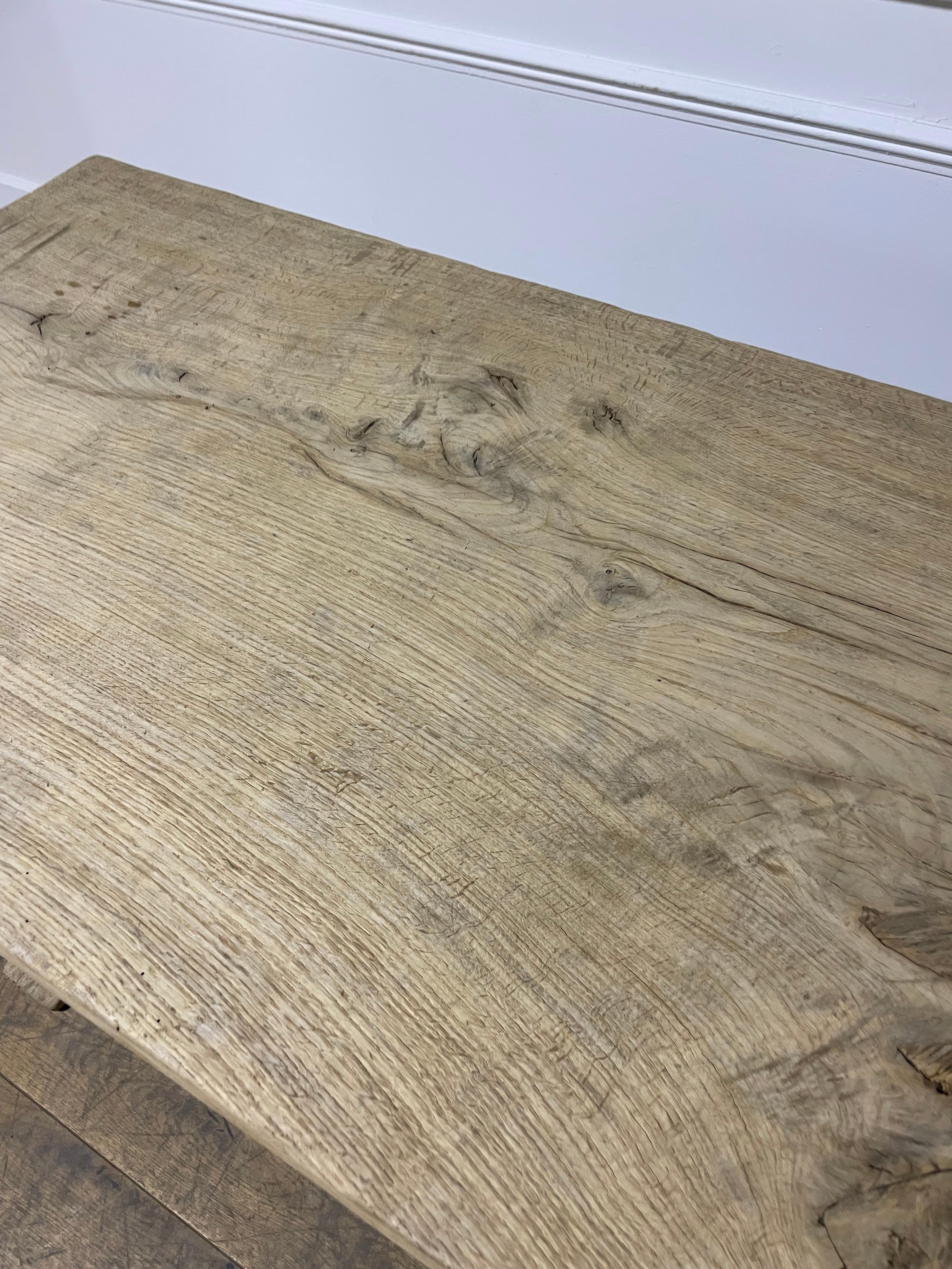 Single planked oak Farmhouse table / refectory table 2.5 meters 1