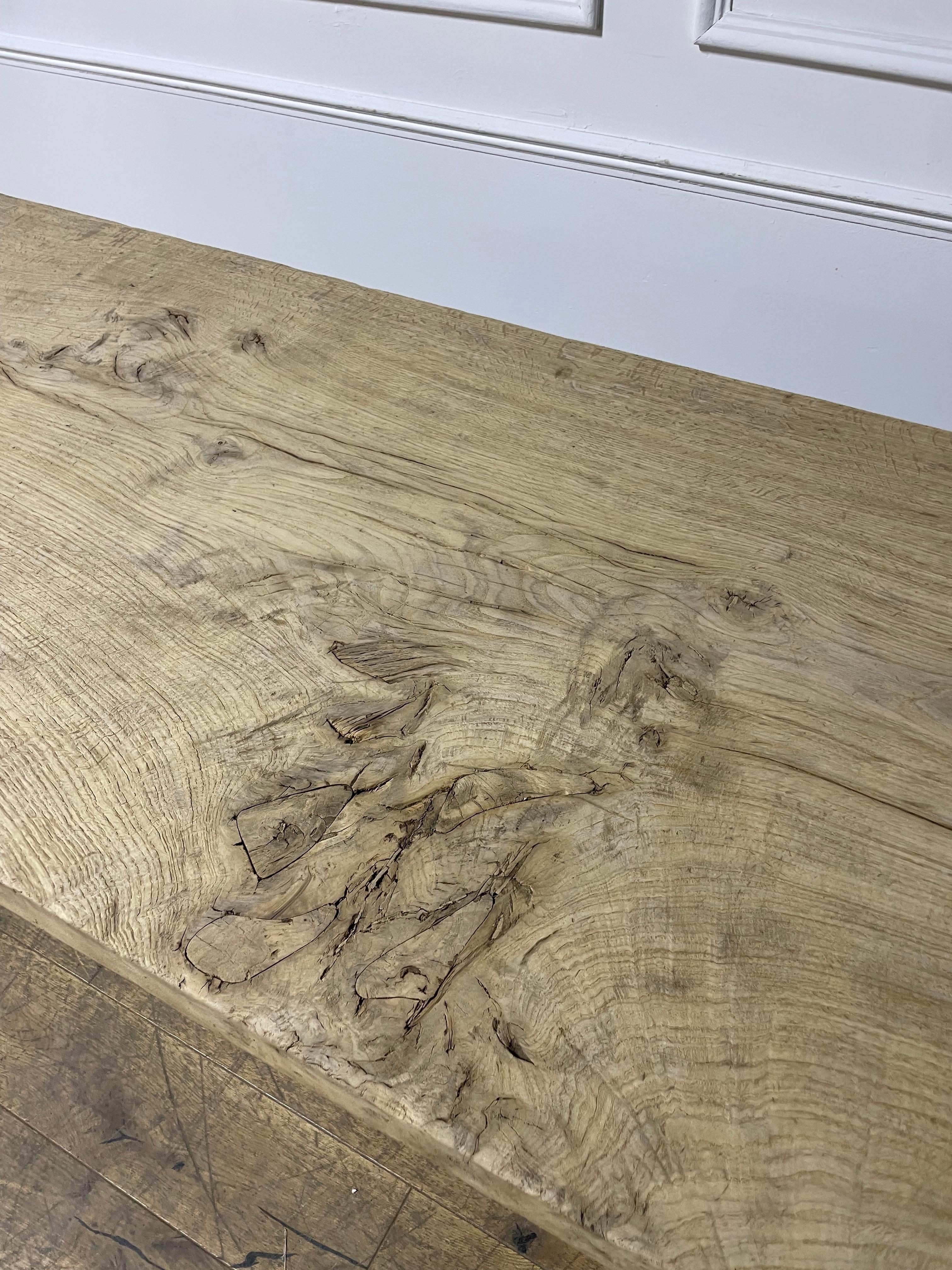 Single planked oak Farmhouse table / refectory table 2.5 meters 2