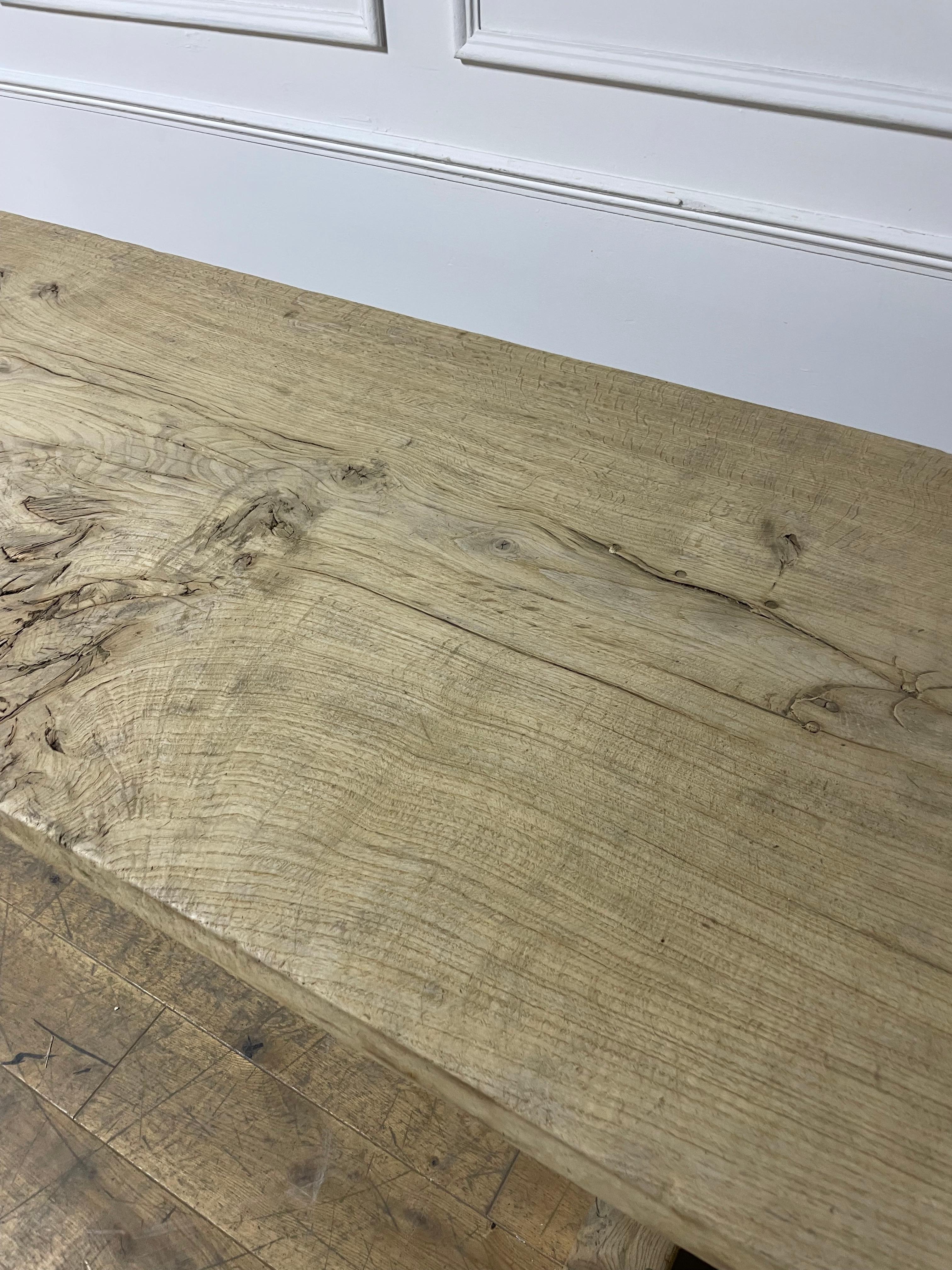 Single planked oak Farmhouse table / refectory table 2.5 meters 3