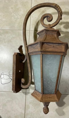 Elegant Neoclassic Wall Lantern in Powder Coated Aluminum and Acrylic