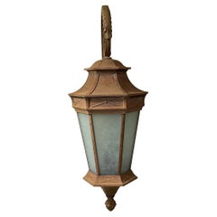 Elegant Neoclassic Wall Lantern in Powder Coated Aluminum and Acrylic