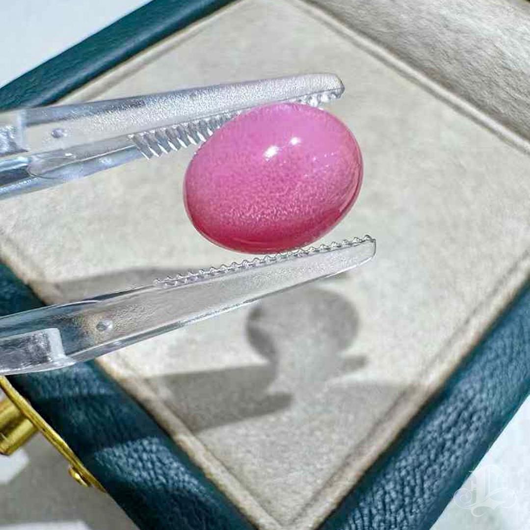 Ultra Raro 4.40ct Perla Concha Rosa Flamingo Natural - Patrón Llama Sin cortar