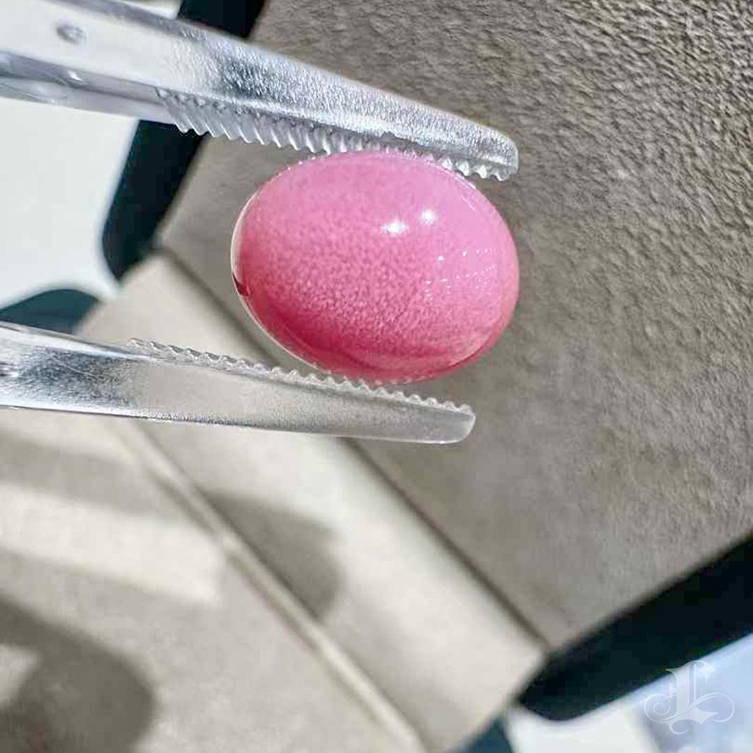 De las mujeres Ultra Raro 4.40ct Perla Concha Rosa Flamingo Natural - Patrón Llama