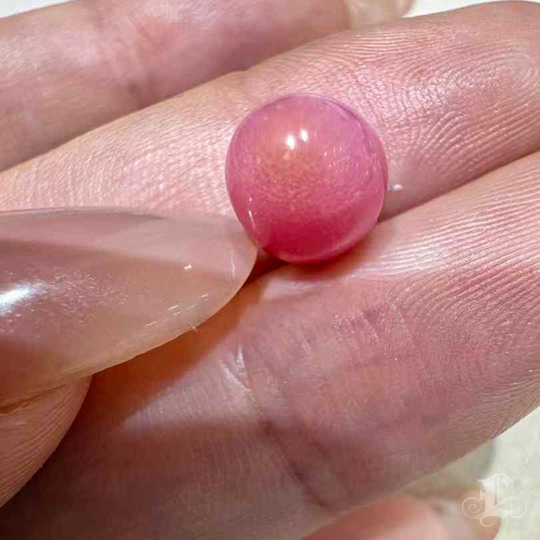 Ultra Raro 4.40ct Perla Concha Rosa Flamingo Natural - Patrón Llama 3