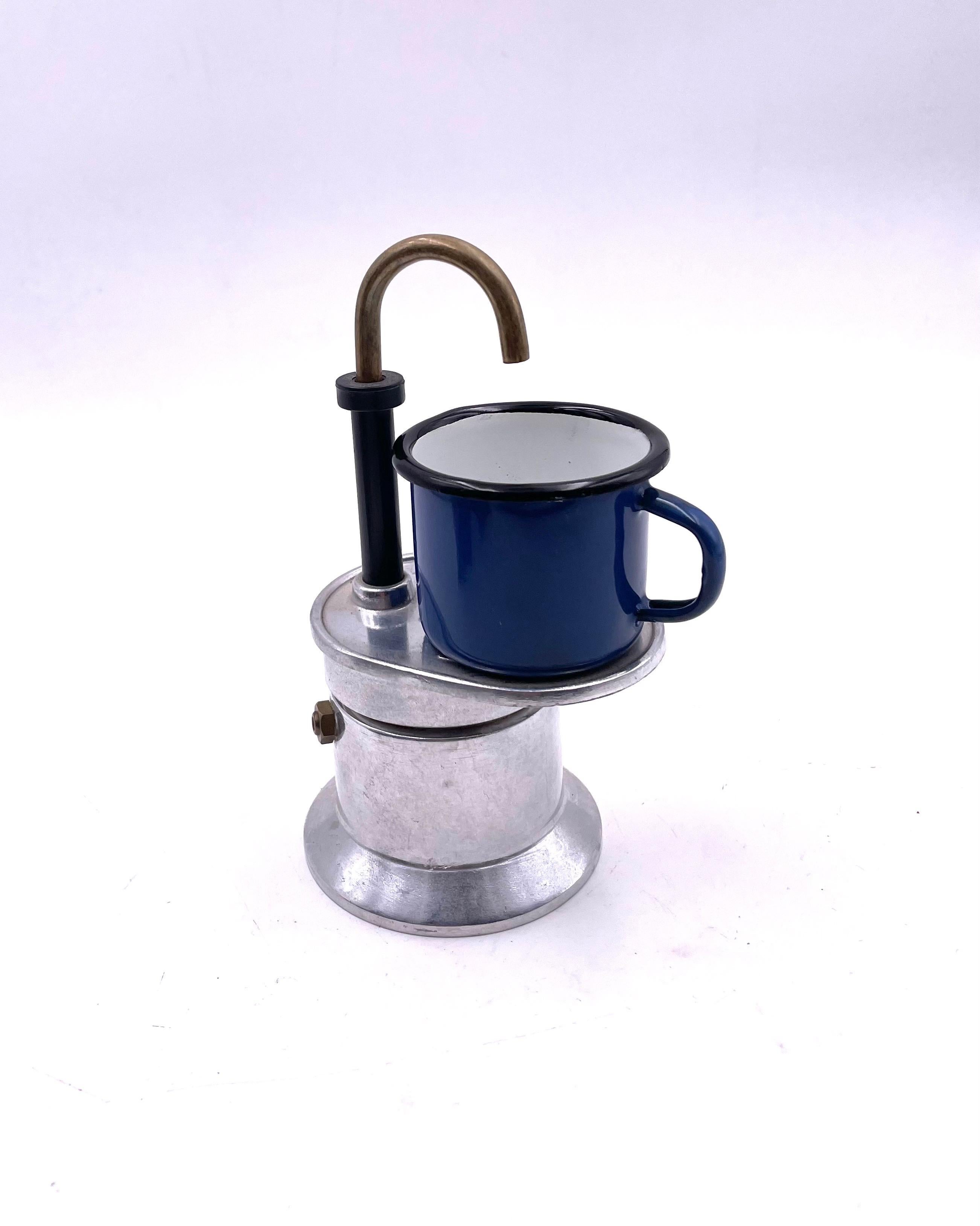 Single Rare Espresso Coffee Maker Designed by Bialetti In Excellent Condition In San Diego, CA