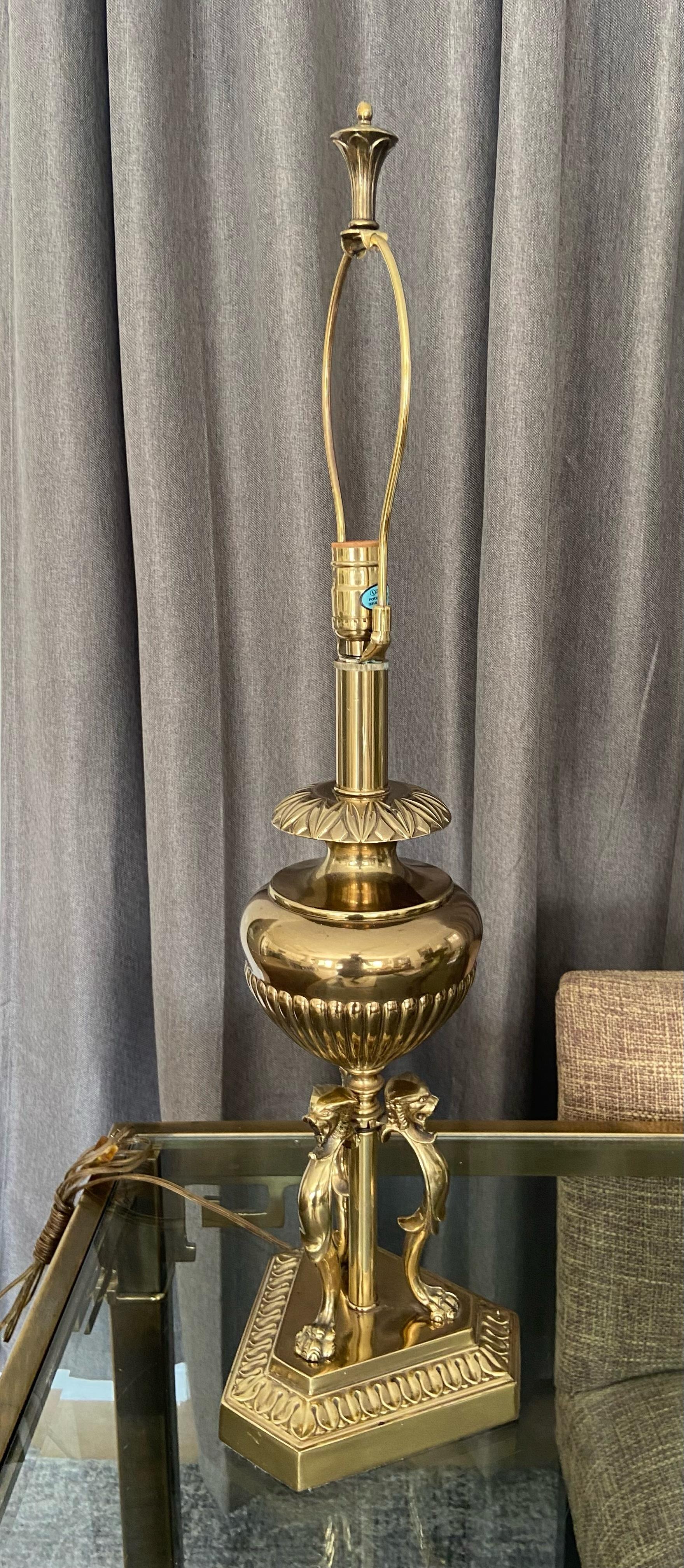 vintage lion lamp