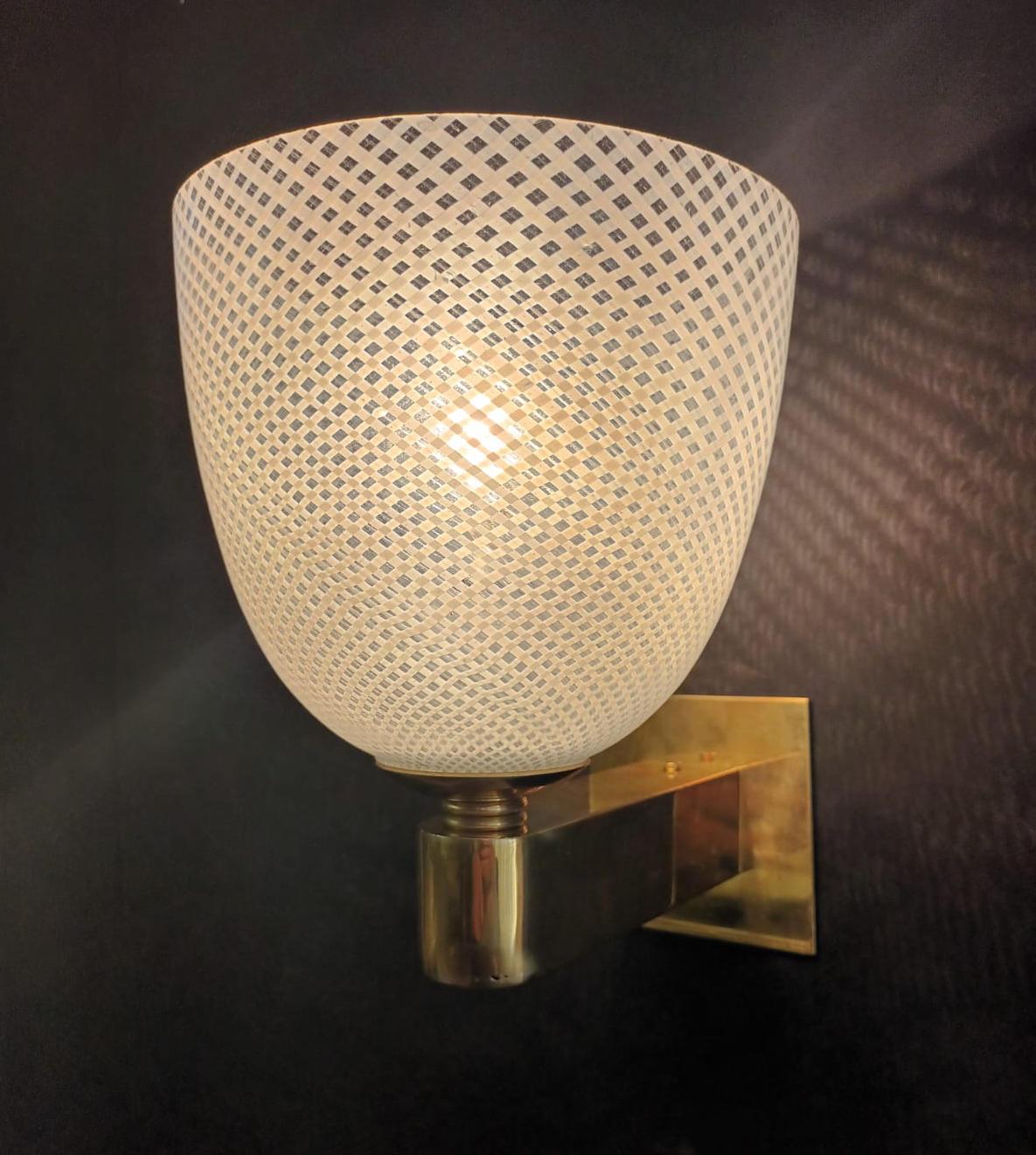 Single Reticello Sconce by Barovier & Toso In Good Condition For Sale In Los Angeles, CA