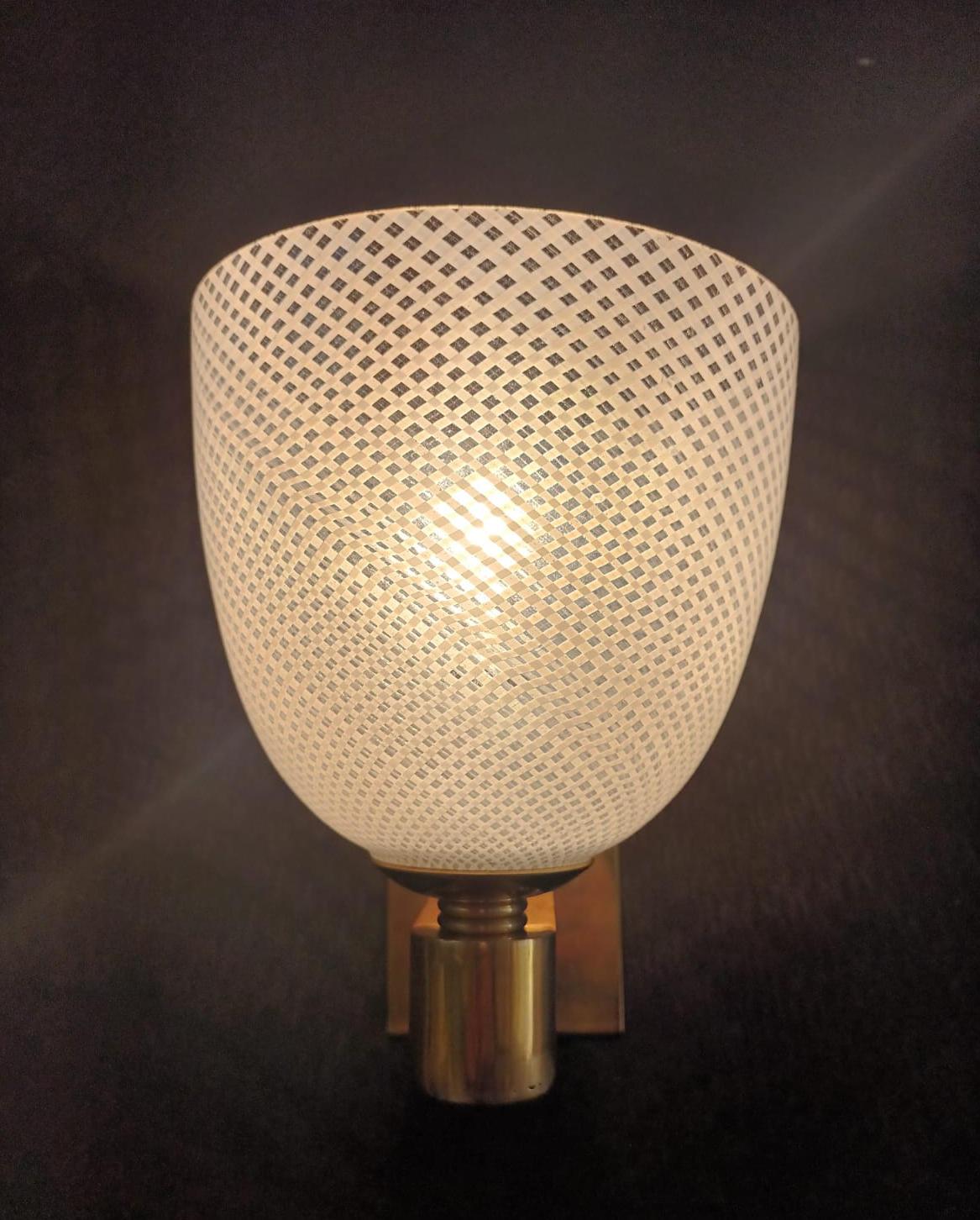 20th Century Single Reticello Sconce by Barovier & Toso For Sale